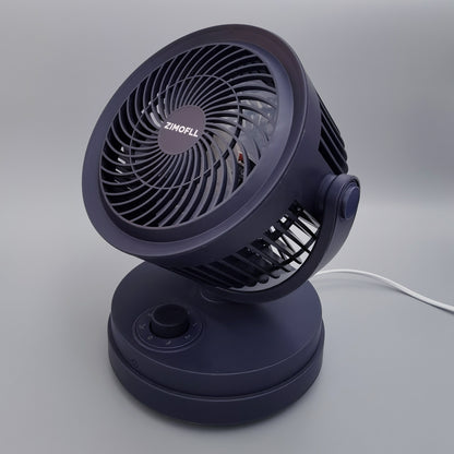 ZIMOFLL Air Circulator Electric Fan,Small Quiet Table Fan with Base-Mounted Controls,3 Speed Cooling Fan,Floor Fan for Whole Room Home Bedroom Office